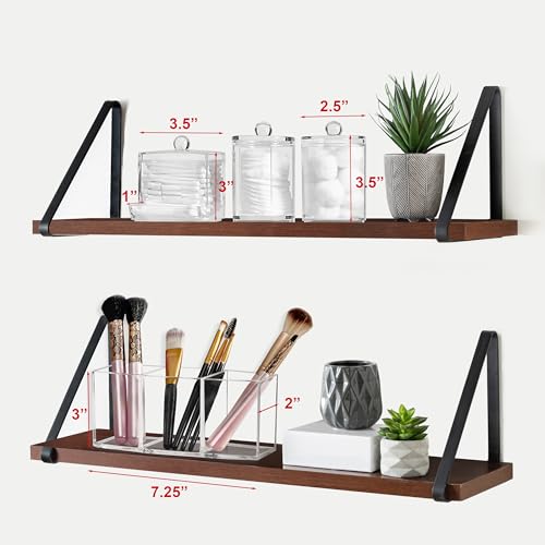 Sorbus Bathroom Storage Set - Qtip Holder Cotton Round Dispenser Bathroom Jars - Makeup Brush Holder & Apothecary Jars with Lids