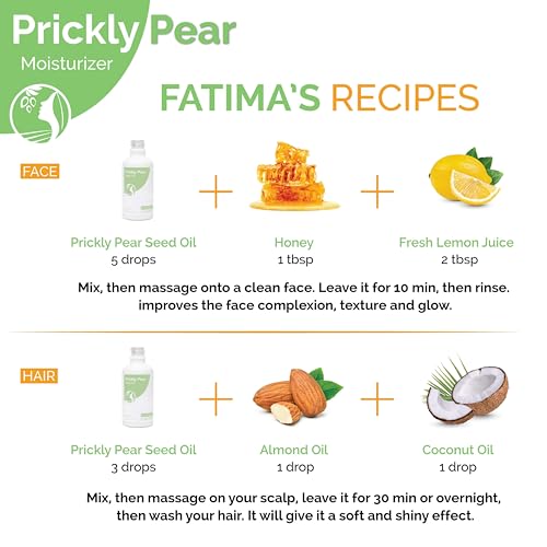 Fatima's Garden Organic Prickly Pear Seed Oil Serum 30ml + 1 Fl Oz Pack