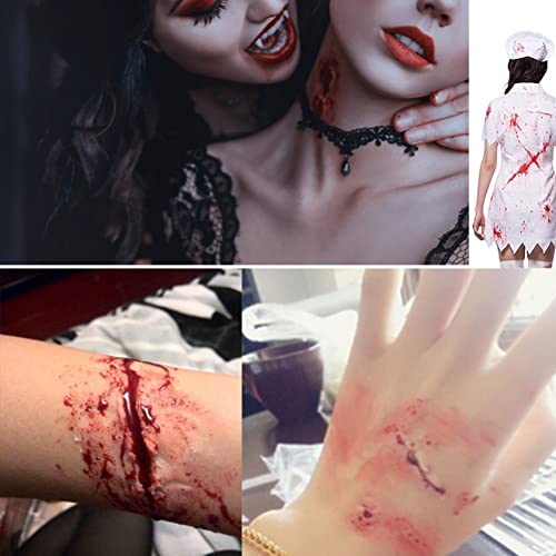 Fake Blood Washable Makeup,1.01oz(30ML) Halloween Fake Liquid Blood for Zombie Bride,Clothes,Monster SFX Scary Clown and Vampire Makeup & Monster Dress Up Cosplay,1 Pack