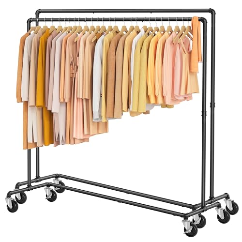 Black Clothing Racks Heavy Duty Z Style 2 Pack - Sturdy Garment Storage