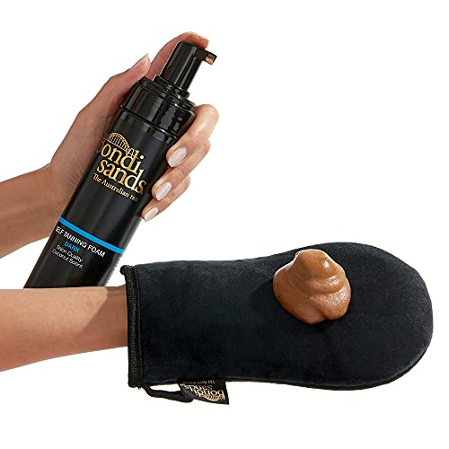 Bondi Sands Dark Self Tanning Foam Value Kit | Includes 2 Lightweight Sunless Tan Foams + 1 Application Mitt for a Flawless Finish ($54 Value)