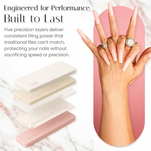 Tammy Taylor 100 Grit Acrylic Nail Files Pack of 25 Pink Emery Boards for Nails