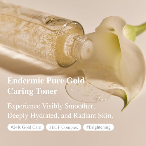 Endermic EGF Gold Caring Toner ? Hydrating & Soothing Facial Toner with EGF, Gold, Collagen & Ceramides for Smooth, Balanced Skin (125ml / 4.22 fl. oz.)