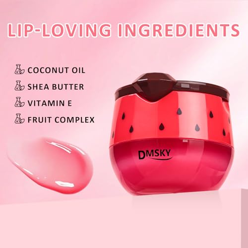 DMSKY 6 PCS Bee Lip Balm Lip Mask Honey Pot,Valentines Day Gifts,Propolis Lip Mask Overnight Moisturizing Lip Balm with Stick,Sleeping Lip Mask Prevention Dry & Cracked,Galentines Day Party Favors