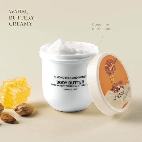 6-Piece Body Butter Gift Set with Shea, Jojoba, Vitamin E | Moisturizing Body Creams for Women