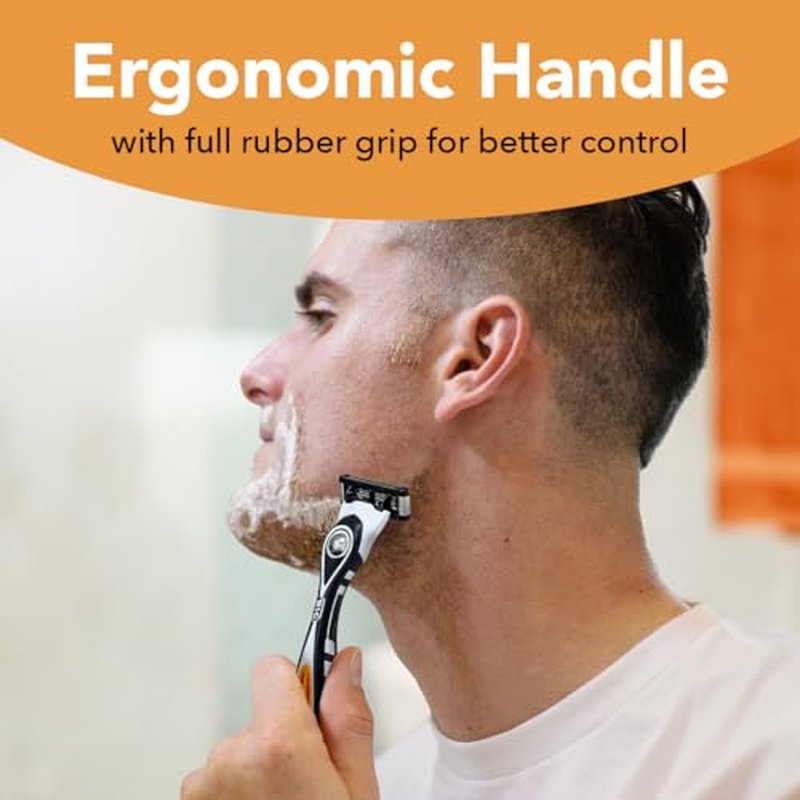BIC Flex 5 Refillable Razors for Men, Long-Lasting 5 Blade Razors Refills for a Smooth and Comfortable Shave, 8 Razor Cartridges
