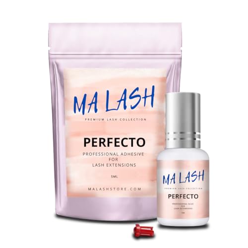 Perfecto Eyelash Extension Adhesive 5ml - Ultra-Fast 0.3-0.5 Sec Drying, Black, 8 Weeks Retention - MA LASH Variation