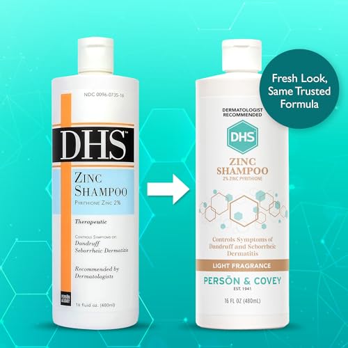 DHS Zinc Shampoo 16 Oz Pack of 2 Clarifying Hair & Scalp Care