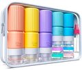 19 pack Travel Bottles for Toiletries,TSA Approved Silicone Travel Containers jar for Toiletries,Leak Proof 3oz Refillable Liqus Shampoo And Conditioner Travel Essentials toiletry (yellow)