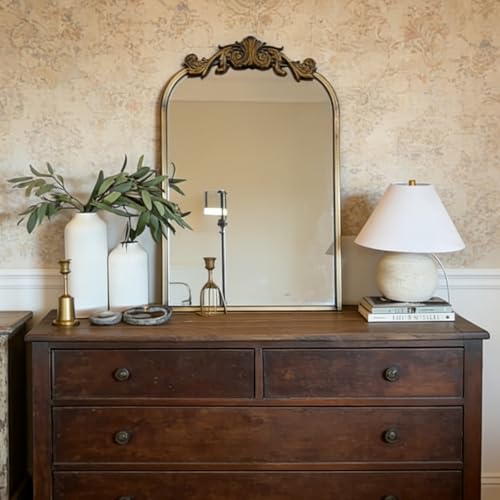 USHOWER Vintage Gold Mirror 24x36 Inch - Antique Baroque Bathroom Wall Decor - Variation of THIS listing