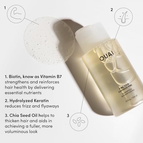 OUAI Hair Gloss and Fine Shampoo Set for Shine & Volumizing - 2 Pack