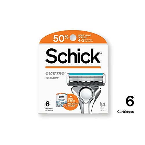 Schick Quattro Titanium Refills ? Schick Quattro Refills, Men¡¯s Razor Refills, 6 Count