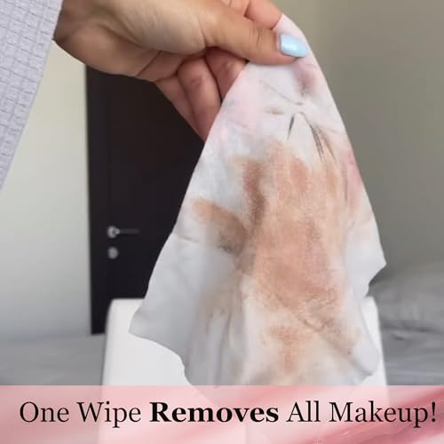 mivida Hypoallergenic Makeup Remover Wipes with Vitamin E 5x50 count Total 250 bulk makeup removing wipes | For Sensitive Skin | Fragrance Free | Alcohol Free