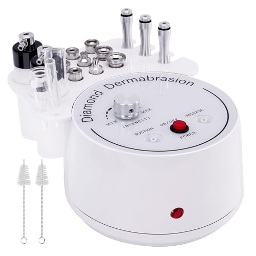 Microdermabrasion Skin Care Machine 3-in-1 with Wand Spray Glass Tube - White