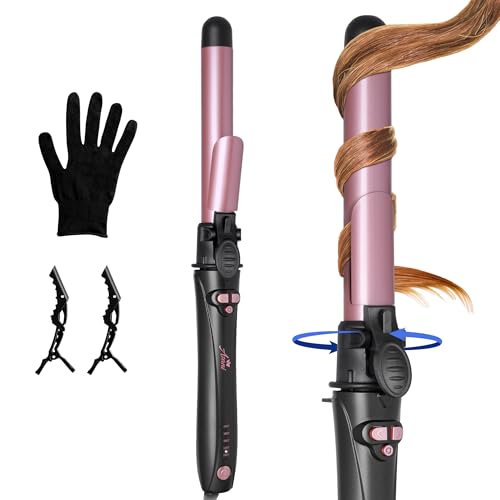 1 Inch Rotating Curling Iron for Beach Waves - Automatic Hair Curler