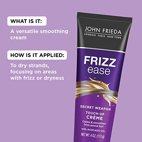 John Frieda Frizz Ease Secret Weapon Touch-Up Cr?me - Anti-Frizz Styling Cream for Smooth, Frizz-Prone Hair, 4 Oz