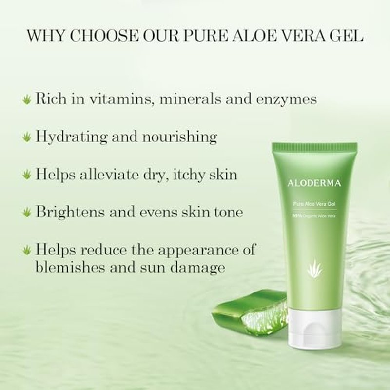 99% Pure Aloe Vera Gel Set - 4 Pieces - 2 pcs x 300g Aloe Vera Gel, 114g Aloe Gel & 45g Aloe Gel