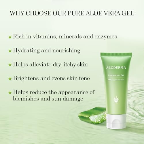Hydrating Aloe Vera Gel Set - 2 Pieces, 200g & 114g Natural Moisturizer