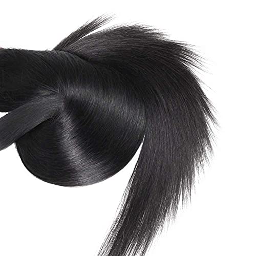 24 Inch Human Hair Bundles Straight Black 50g Natural Remy Double Weft