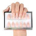 Nail Reformation Golden Shore Press-On Nails - French Tip Nude Almond Medium