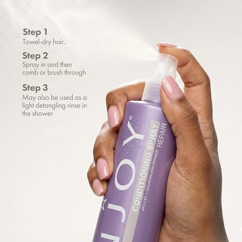 ENJOY Conditioning Spray (10.1 OZ) Moisture-Rich, Smoothing, Shine-Enhancing Conditioning Spray | Essential Hydration, Strengthens Hair, Tames Frizz, Leave-in Detangler, pH 3.5-4.5 Balanced, Smooth Cutting Tool