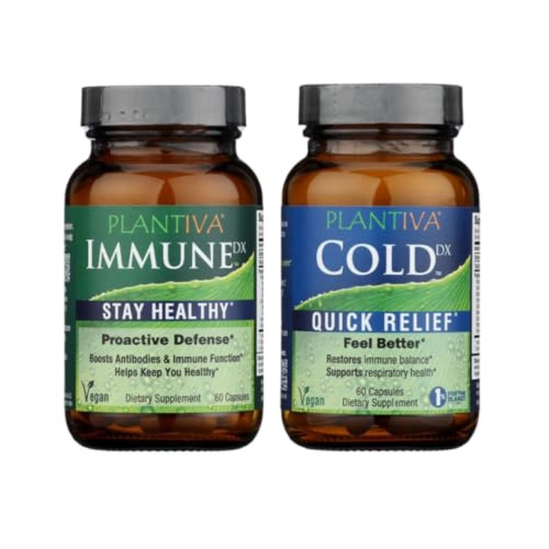ImmuneDx + ColdDx Herbal Formulas (60 ct Bottles) Immune Support Bundle 2CT