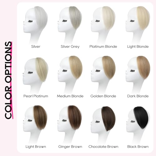 REECHO Light Blonde Clip-in Hair Volumizer 8 Inch Pack of 4 - Thick Hair Extensions for Fine Hair