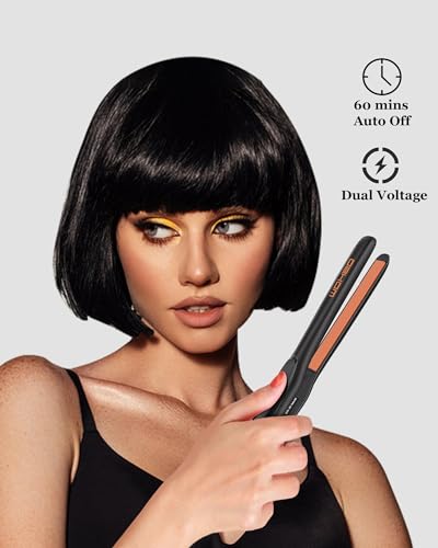 Mini Travel Flat Iron for Short Hair - Black