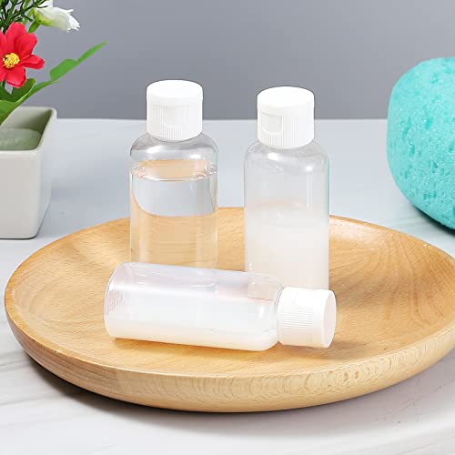 Clear Travel Bottles 100 Pcs 1.7 oz Refillable Flip Caps for Toiletries - Variation: Clear