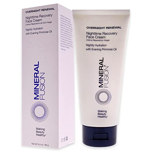 Mineral Fusion Overnight Renewal Night Face Cream - 3.4 oz - Restorative Nighttime Moisturizer