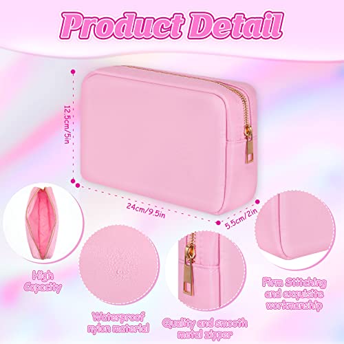 Sweetude 6 Pcs Nylon Makeup Bags with Zipper - Assorted Colors, Medium