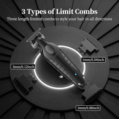 Cordless Men's Hair Trimmer Black - Rechargeable Beard & Body Grooming