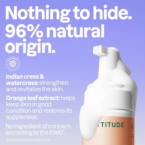 Micellar Foaming Facial Cleanser - EWG Verified, Plant-Based, Vegan, Orange Blossom & Eucalyptus Scent, 5 Fl Oz