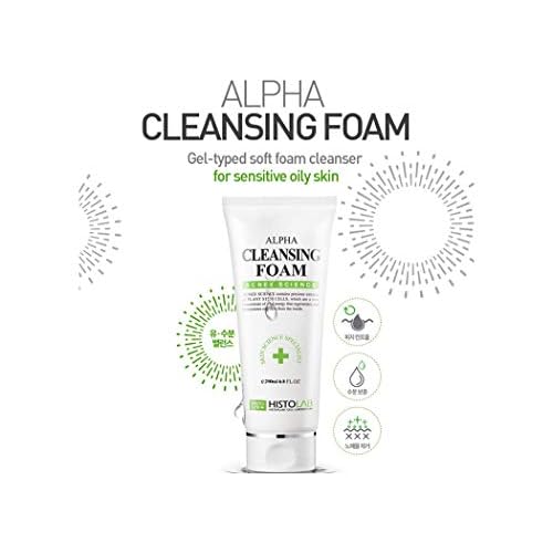 HISTOLAB Alpha Cleansing Foam (6.8 Fl. Oz) | Facial Cleanser for Oily and Acne-Prone Skin
