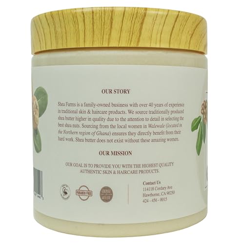 Natural Shea Body Butter with Tea Tree & Lavender - Deep Moisturizer 14 oz