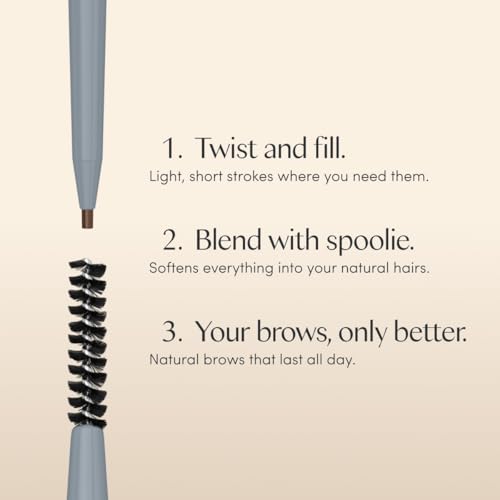 Dark Brown Eyebrow Pencil - Hair-Like Strokes, Long-Lasting & Smudge Proof - Ravie Beauty