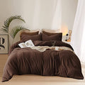 Pureant Brown Queen Comforter Set 90x90 Inches Mocha Coffee Bedding