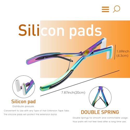 Rainbow Tape-In Hair Extension Pliers Kit for Seamless Sealing - Professional Hair Tool