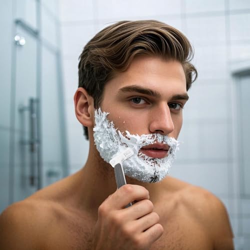 Disposable Razors Bulk 100-Pack with Shaving Cream - Travel Safe & Hygienic