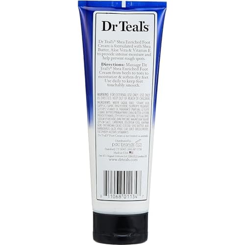 Dr Teal's Pure Epsom Salt Foot Cream by Dr Teal's Pure Epsom Salt Foot Cream with Shea Butter & Aloe Vera & Vitamin E 8 oz / 240 ml (Women)