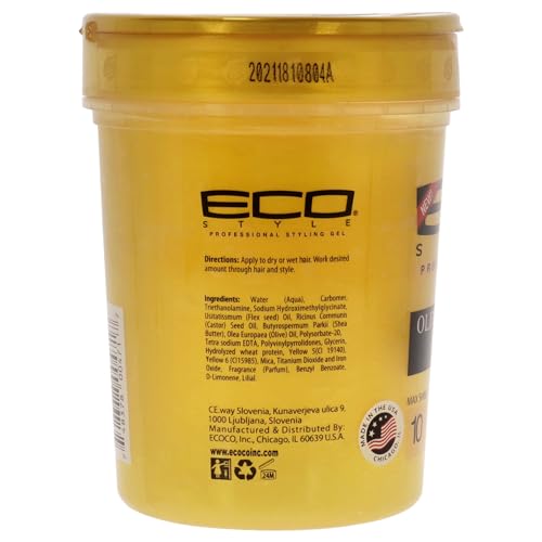 Hair Styling Gel with Olive Oil, Shea Butter & Castor Oil - 32 Oz