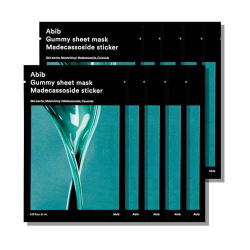 Abib Gummy Sheet Mask Madecassoside - Skin Barrier & Soothing Treatment, 10 Sheets