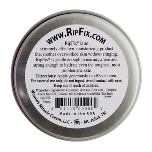 RipFix Hand Repair Balm for Dry Cracked Hands, Hand Salve for Gymnastics and Rock Climbers, Rip Fix Climbing Salve for Men and Women, Premium Gymnast Balm for Hardworking Hands, 2 Classic 1.34 oz Tins