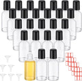 Sumind 24 Pack 30ml Clear Glass Roller Bottles for Essential Oils - Includes Funnels & Labels