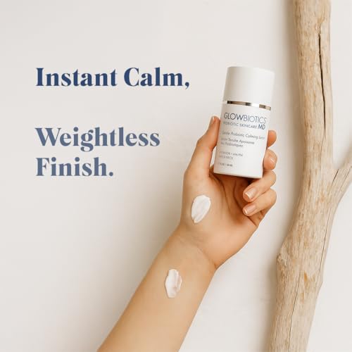 Glowbiotics Probiotic Calming Lotion - Barrier Repair & Firming Face Moisturizer - 1.7 oz - Weightless Peptide Cream for Sensitive & Redness-Prone Skin