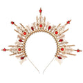Red Butterfly Halo Crown Headpiece for Cosplay & Festivals - Handmade