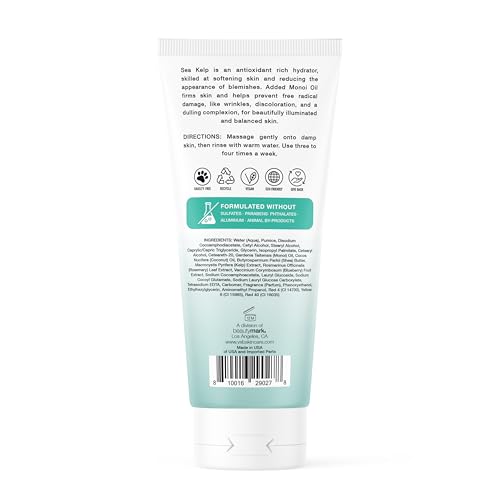 Exfoliating Face Scrub with Monoi Oil & Sea Kelp ? Clarifying & Firming Facial Exfoliator with Natural Pumice ? Vegan, Paraben-Free, 5.1 fl oz