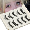 5 Pairs Cosplay Manga Lashes 3D Little Devil Spiky Eyelash Cute Doll Anime Lashes Japanese Style Makeup Eyelashes Natural Look Halloween Lash Beauty Extension Tools