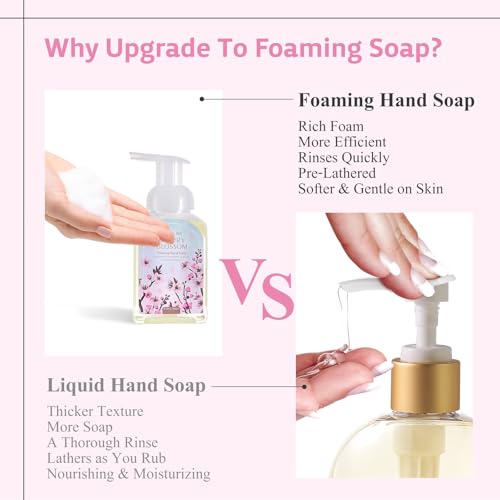 ROMIIE ZOI Cherry Blossom Foaming Hand Soap Refill Set 3 x 33.8 Fl Oz - Cruelty-Free & Moisturizing