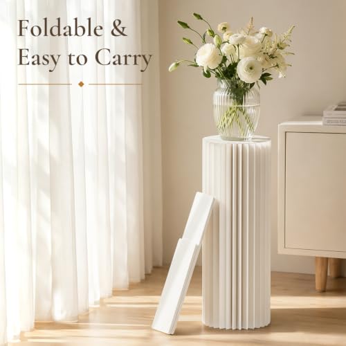 3Pcs Cylinder Stands for Party, Round Cardboard Pedestals with